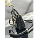 Dior Lady Mini Embroidery Colorful Bead Diamond Model: S0856